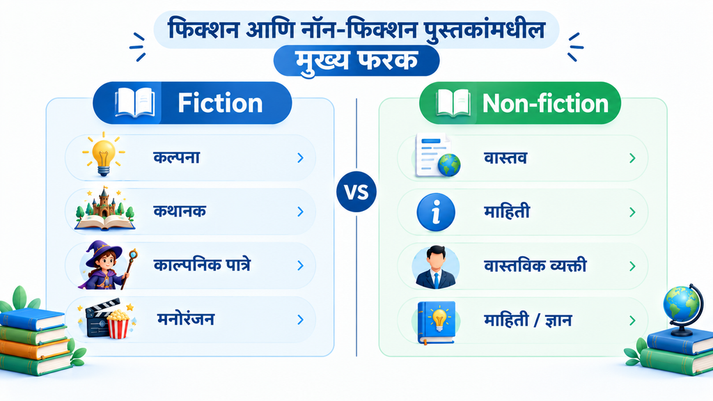 “फिक्शन आणि नॉन-फिक्शन पुस्तकांमधील मुख्य फरक”