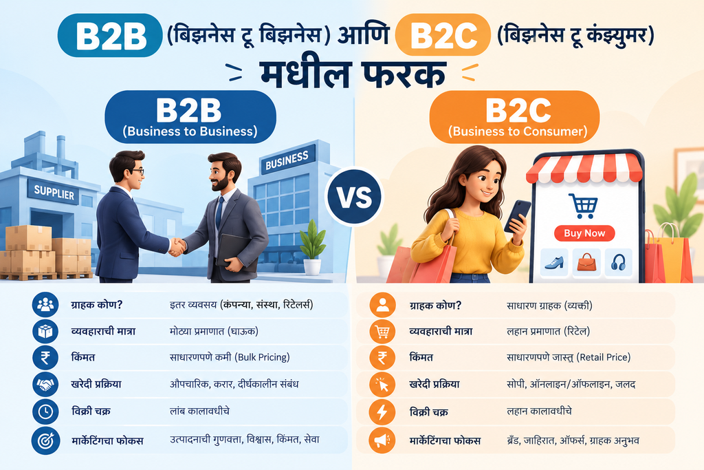 B2B आणि B2C मधील फरक