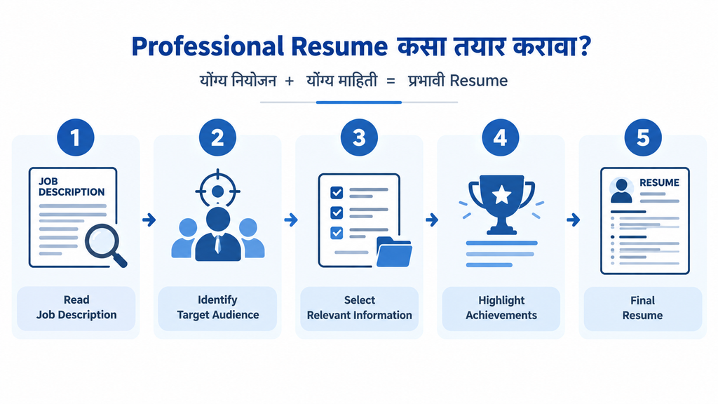 Resume तयार करण्याची Job Description ते Final Review पर्यंत Step-by-Step प्रक्रिया