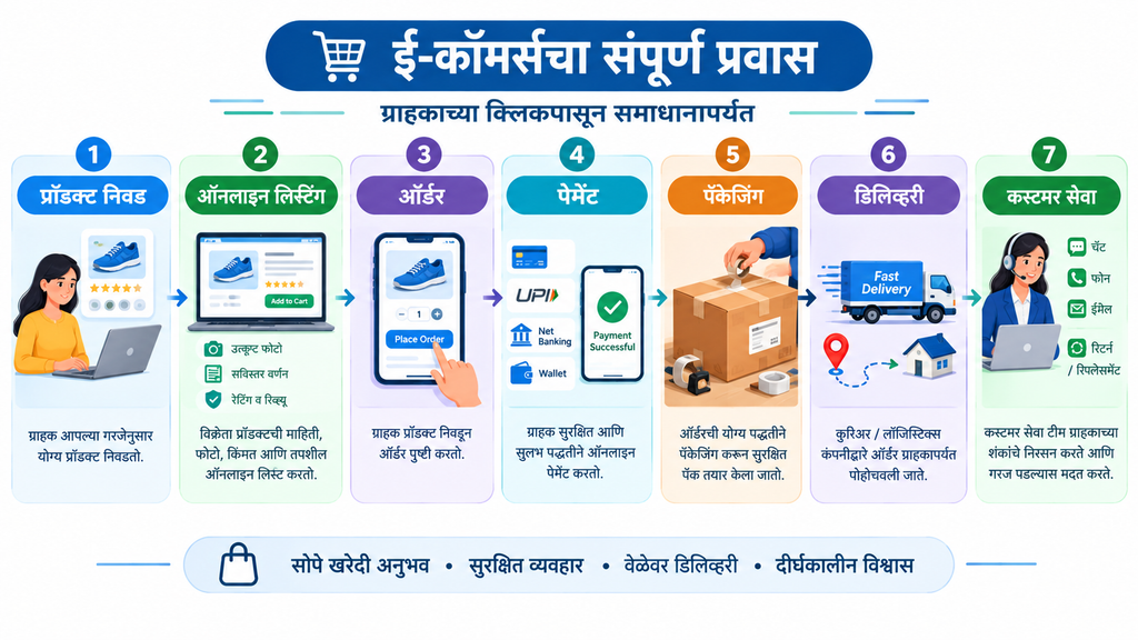 ई-कॉमर्स व्यवसायाची ऑनलाइन विक्री प्रक्रिया