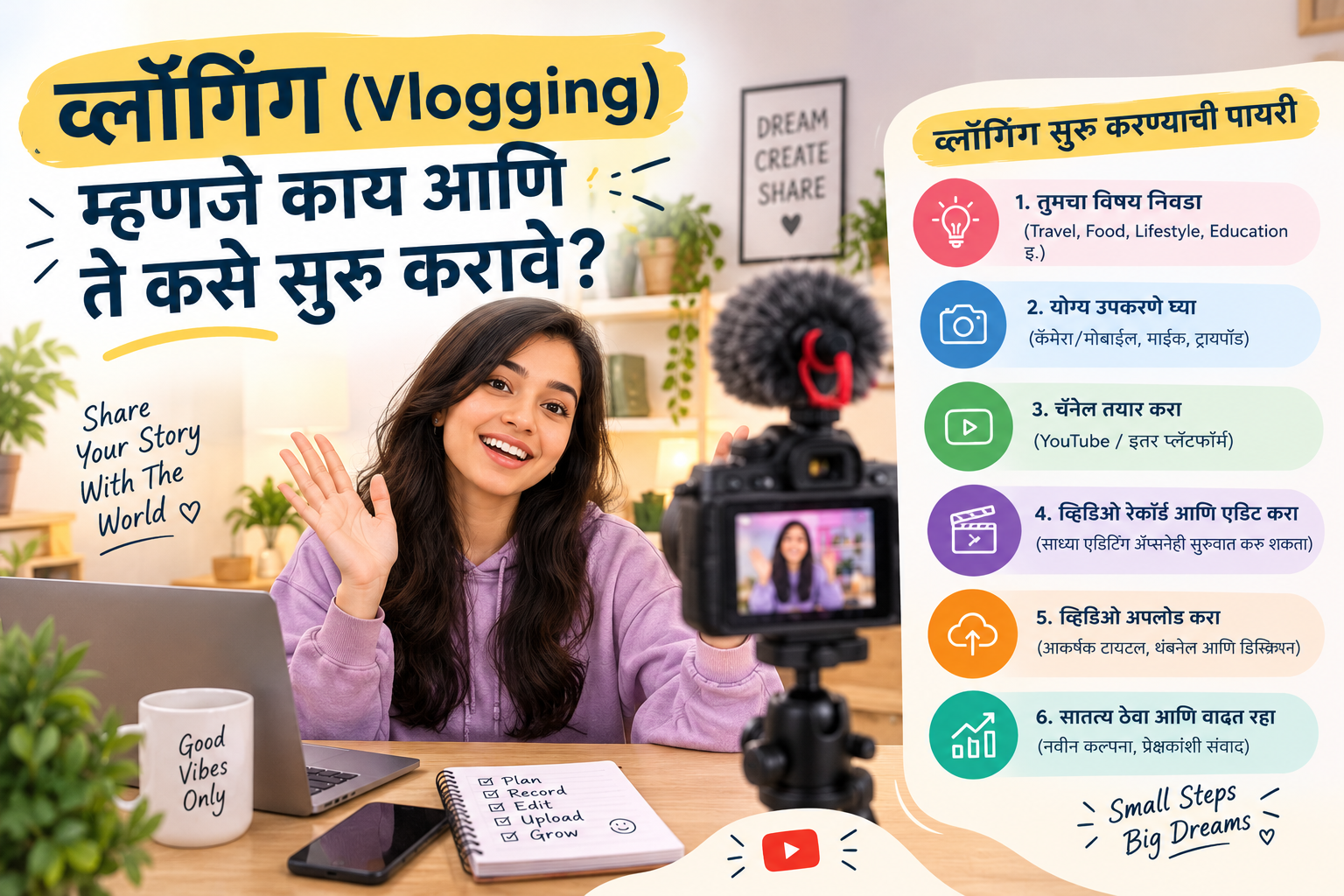 व्लॉगिंग म्हणजे काय? सुरुवात करण्यासाठी ७ सोप्या टिप्स